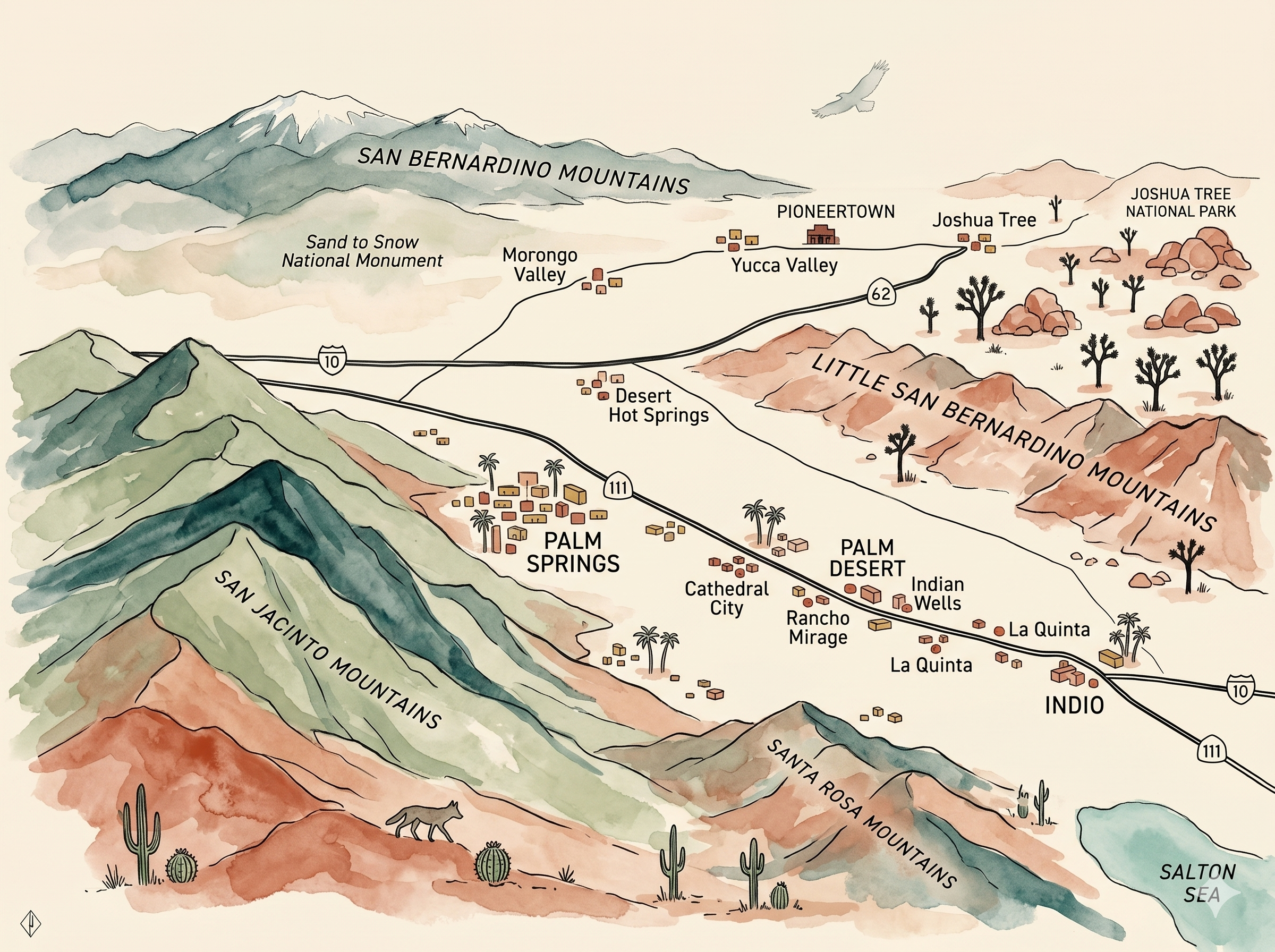 Map of the Coachella Valley