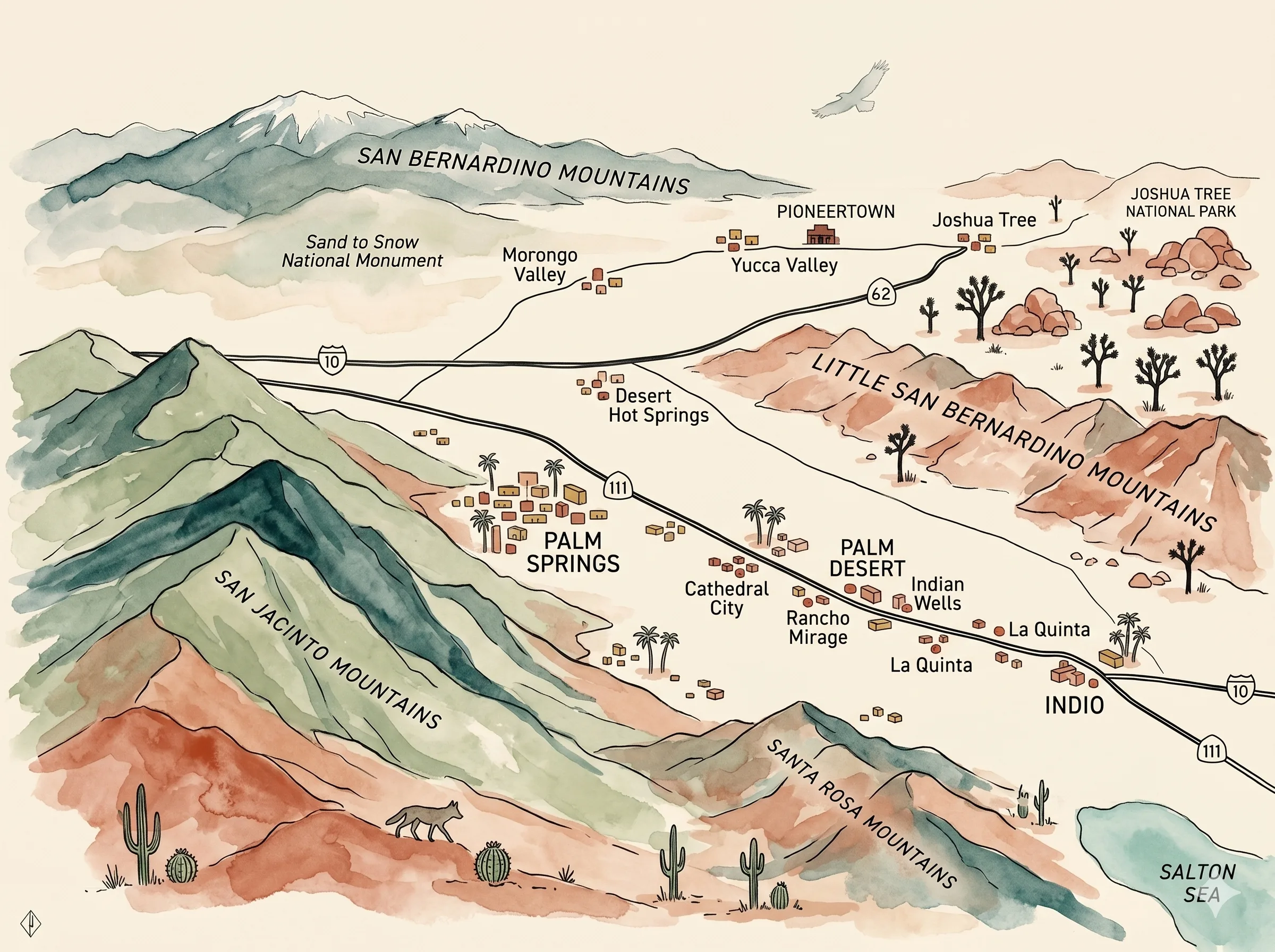 Map of the Coachella Valley